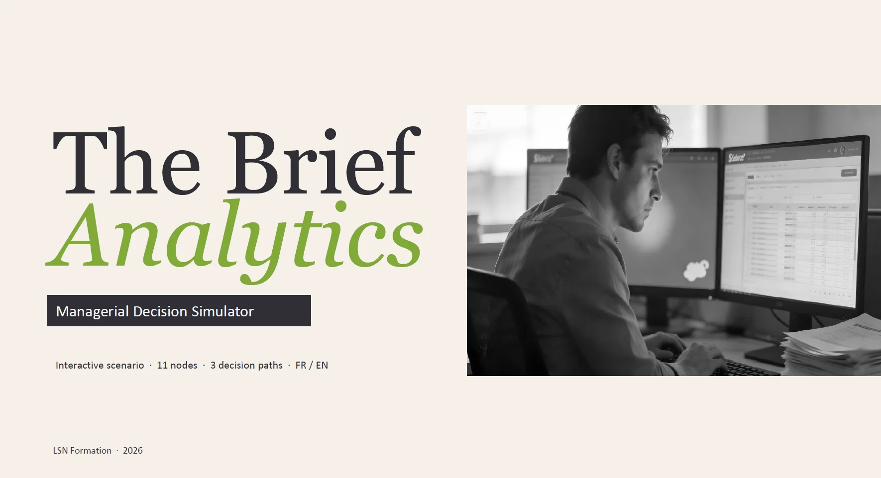 The Brief Analytics — écran de couverture